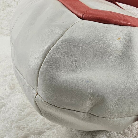 COACH 13601 Cricket Chalk Coral Leather Double Handle Satchel Shoulder Bag - Picture 9 of 16